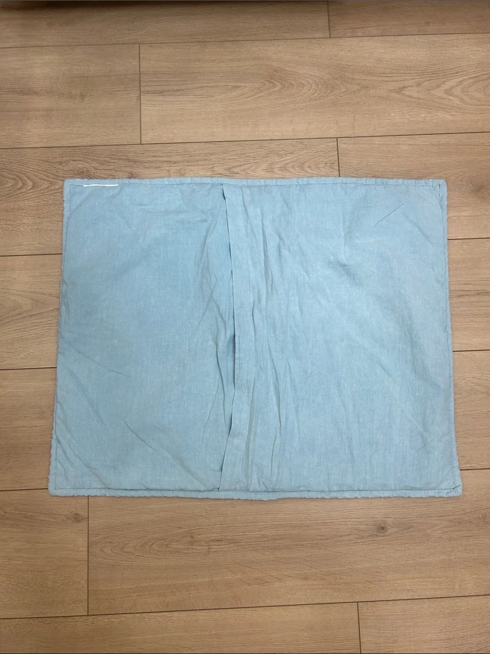 Pottery Barn Stonewashed Cotton Pick-Stitch Sham Blue Standard Set